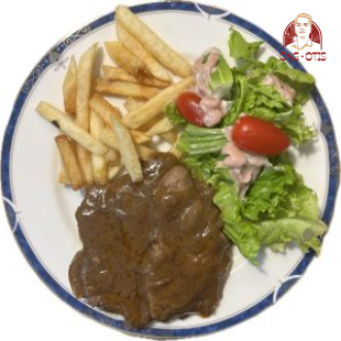 - Steak bò sốt tiêu – Beefsteak with pepper sauce